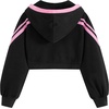 image:imageAelfric Eden Cropped Contrast Stripe Zip Up Hoodie Casual Y2K JacketBlack Pink Extended 5cm