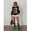 image:imageAelfric Eden Y2K Oversized Girls Zip Up Hoodie with Colorful HairpinBlack