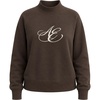 image:imageAelfric Eden Boxy Mock Neck Sweatshirt Womens Casual PulloverBrown