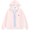 image:imageAelfric Eden Oversized Patchwork Hoodie Y2K with Striped TiePink