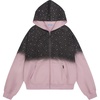 image:imageAelfric Eden Rhinestone Zip Up Hoodies Boxy Acid Wash Hooded SweatshirtPink
