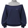 image:imageAelfric Eden Womens Boxy Off The Shoulder Mock Neck SweatshirtDark Blue