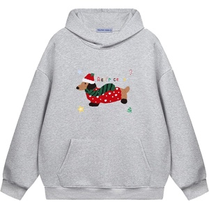 image:imageAelfric Eden Cartoon Dog Hoodie Couple Hooded Sweatshirt Long Sleeve Pullover Oversized Hoodies 2026 OutfitsChristmas Dog Grey
