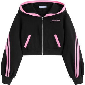 image:imageAelfric Eden Cropped Contrast Stripe Zip Up Hoodie Casual Y2K JacketBlack Pink Extended 5cm