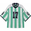 image:imageAelfric Eden Oversized Stripe Graphic Football Jersey Unisex Knit SweaterGreen