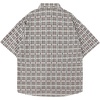 image:imageAelfric Eden Unisex Plaid Short Sleeve Button Down Shirt CutOut Heart TopsGreen