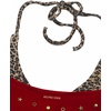 image:imageAelfric Eden Women Two in One Leopard Halter Studded Crop Cami TopRed