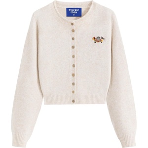 image:imageAelfric Eden Cardigan Sweaters for Women Button Up Rolled Crew Neck SweaterLight Apricot