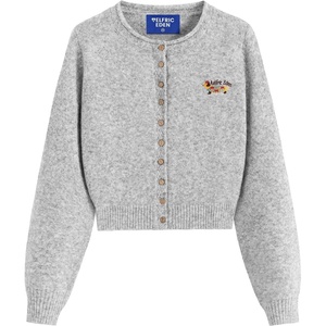 image:imageAelfric Eden Cardigan Sweaters for Women Button Up Rolled Crew Neck SweaterLight Grey