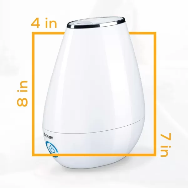 Beurer LB37 2in1 Essential Oil Diffuser ampamp Air Humidifier2L Tank NightMode Auto shutoff for Bedrooms Baby Kids RoomsChoose from 10 Scents AromatherapyUltrasonic Air Vaporizer Cool MistWhiteHumidifier  Aroma Diffisuer