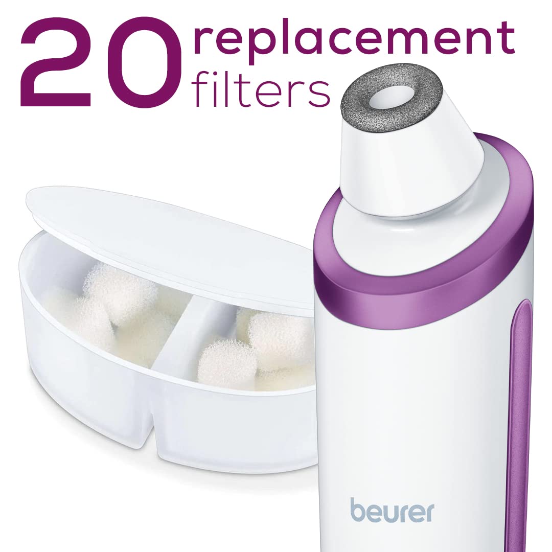 Beurer Blackhead Remover Pore Vacuum with 3 Suction Head Attachments amp 5 Suction Levels for All Skin Types  Blackhead Vacuum for Deep Cleansing FC41Microdermabrasion