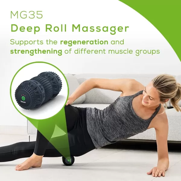 Beurer 3Speed Vibrating Massage Roller  HighIntensity Deep Tissue Massager for Targeted Muscle Relief Mobility amp Training  Trigger Point Massage Ball MG35Massage Roller