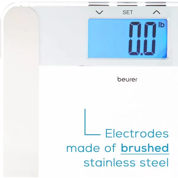 Beurer BF221 Body Fat Scale  XL Digital Weight Scale amp Body Fat Analyzer  Measures Body Weight Body Fat Body Water Bone Mass amp Muscle  Auto Recognition 10 Memory Spaces  for Weight ControlSilver BF221  Body Analysis