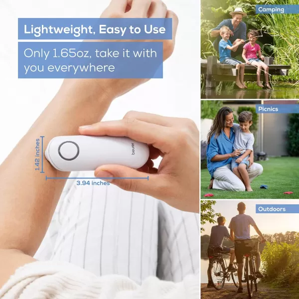 Beurer BR90 Insect Sting and Bite Relief with Light ChemicalFree Bug Bite Healer for Day and Night Electronic Heat Device for After Mosquito Bites to Ease Itching and SwellingBR60  Insect Bite Healer