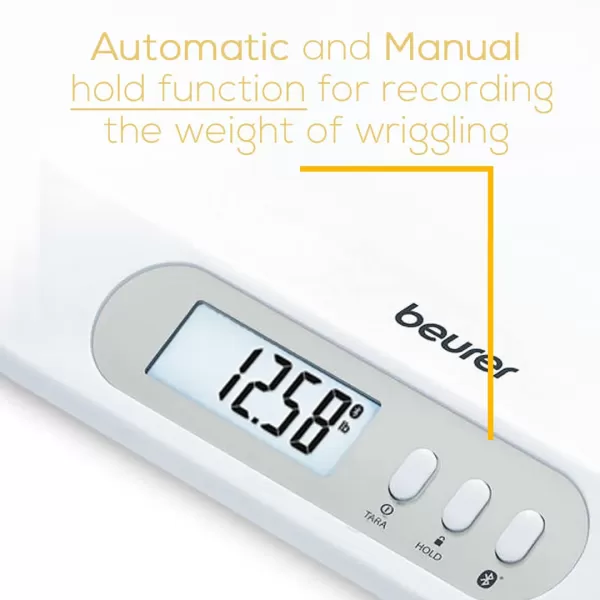 Beurer BY90 Baby Scale Pet Scale Digital with Measuring Tape tracking weight with App  For Infant Newborn Toddler Puppy Cat  Animals  LCD Display weighs LbsKgOz Highly accurateBaby Scale with Bluetooth