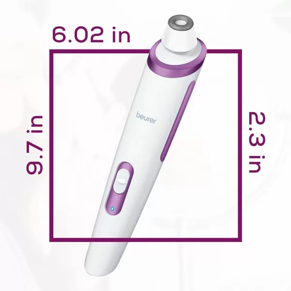 Beurer Blackhead Remover Pore Vacuum with 3 Suction Head Attachments amp 5 Suction Levels for All Skin Types  Blackhead Vacuum for Deep Cleansing FC41Microdermabrasion