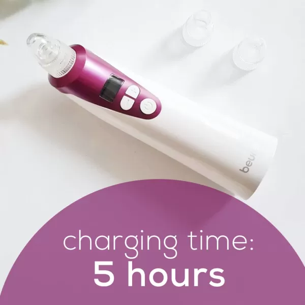 Beurer Blackhead Remover Pore Vacuum with 3 Suction Head Attachments amp 5 Suction Levels for All Skin Types  Blackhead Vacuum for Deep Cleansing FC41Black Head Remover
