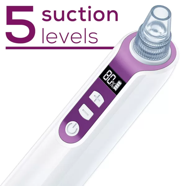 Beurer Blackhead Remover Pore Vacuum with 3 Suction Head Attachments amp 5 Suction Levels for All Skin Types  Blackhead Vacuum for Deep Cleansing FC41Black Head Remover