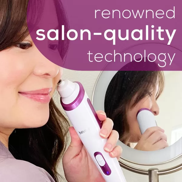 Beurer Blackhead Remover Pore Vacuum with 3 Suction Head Attachments amp 5 Suction Levels for All Skin Types  Blackhead Vacuum for Deep Cleansing FC41Microdermabrasion