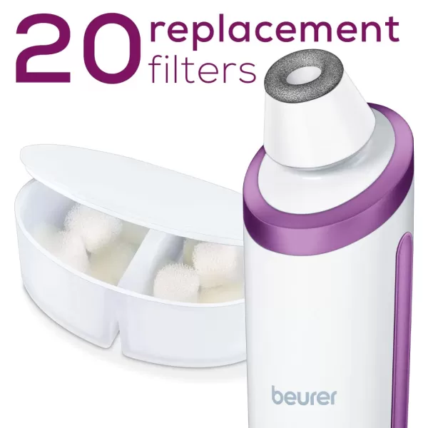 Beurer Blackhead Remover Pore Vacuum with 3 Suction Head Attachments amp 5 Suction Levels for All Skin Types  Blackhead Vacuum for Deep Cleansing FC41Microdermabrasion