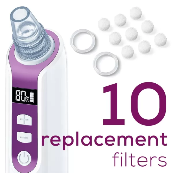 Beurer Blackhead Remover Pore Vacuum with 3 Suction Head Attachments amp 5 Suction Levels for All Skin Types  Blackhead Vacuum for Deep Cleansing FC41Black Head Remover