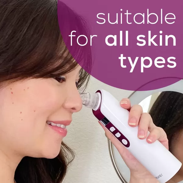 Beurer Blackhead Remover Pore Vacuum with 3 Suction Head Attachments amp 5 Suction Levels for All Skin Types  Blackhead Vacuum for Deep Cleansing FC41Black Head Remover