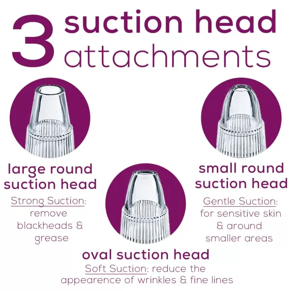 Beurer Blackhead Remover Pore Vacuum with 3 Suction Head Attachments amp 5 Suction Levels for All Skin Types  Blackhead Vacuum for Deep Cleansing FC41Black Head Remover