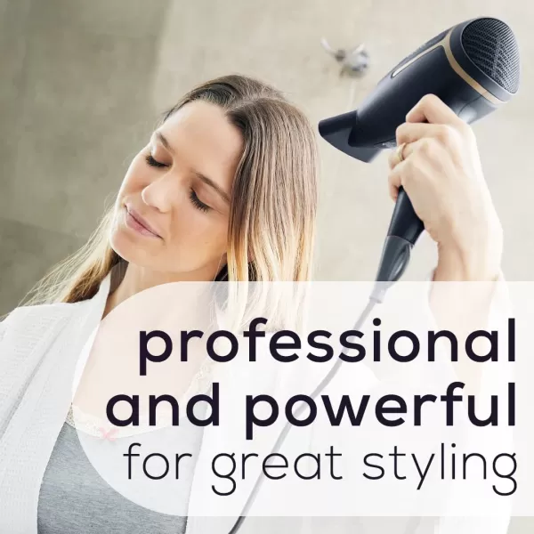 Beurer HC35 Compact Hair Dryer 1500Watt Blow Dryer Ionic Technology Reduces Frizz Lightweight and Portable Travel Hair Dryer with 4 Temperature and 3Speed Settings amp Cold Air Function BlackBlackRose Gold