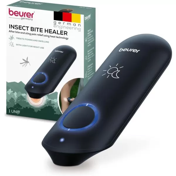 Beurer BR60 Insect Sting and Bite Relief Bug Bite Healer for ChemicalFree Treatment of Insect Bites NonToxic Natural Relief from Itching and Swelling for Mosquito BitesBR90  Insect Bite Healer with Light