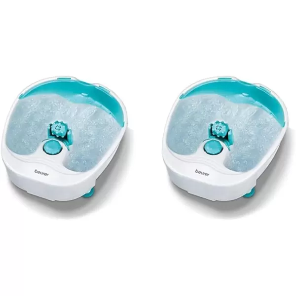 Beurer Luxury Pedicure Foot Spa  Foot Bath Spa with Heat and Massage  Variable Water Temperature  Portable Foot Soaking Tub for Relaxing Foot Reflex Zone Massage FB13 White1 Count Pack of 2