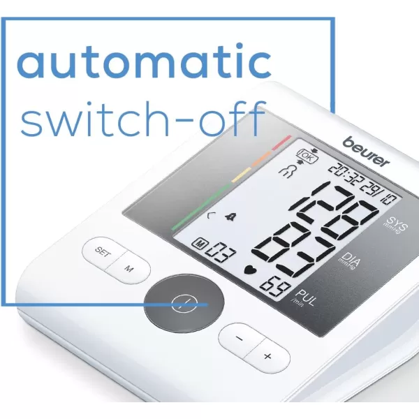 Beurer BM47 Upper Arm Blood Pressure Machine  XL Backlit Display 4 Users 120 Memory Spaces Adjustable BP Cuff Automatic amp Digital Blood Pressure Monitor Irregular Heartbeat DetectorBM28  LCD Display