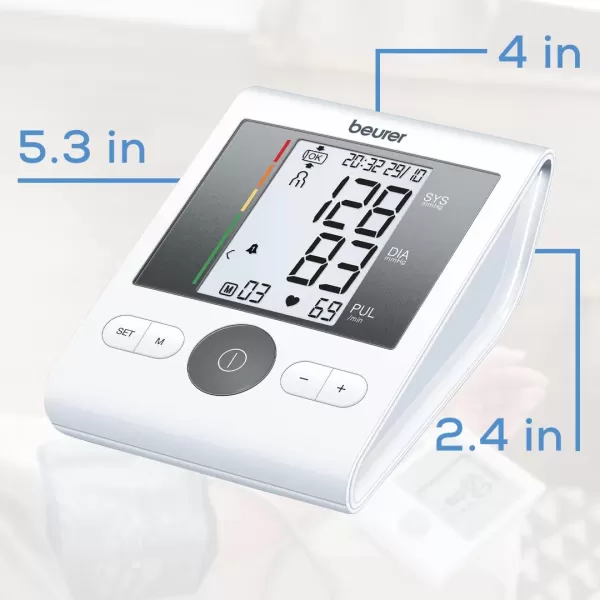 Beurer BM47 Upper Arm Blood Pressure Machine  XL Backlit Display 4 Users 120 Memory Spaces Adjustable BP Cuff Automatic amp Digital Blood Pressure Monitor Irregular Heartbeat DetectorBM28  LCD Display