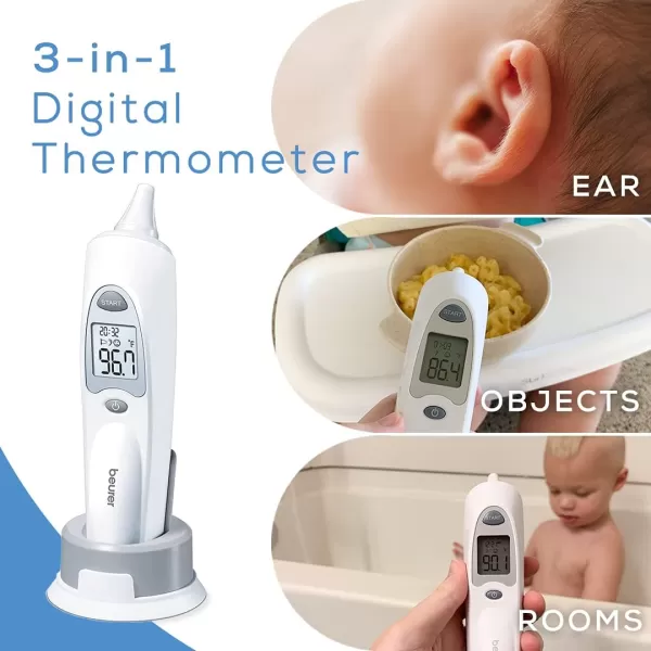 Beurer Digital Ear Thermometer  Measures Body Room amp Object Thermometer for Babies Toddlers amp Adults FT58Ear