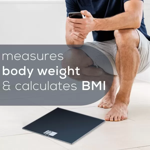 Beurer PS25 Digital Bathroom Scale for Body Weight  400lb Capacity AutoCalibrate XL Backlit Display  Glass Precise and Accurate Body ScaleBMI Scale