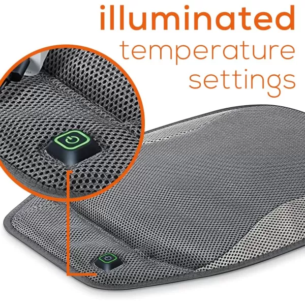 Beurer Portable Shoulder Heating Wrap 2 Hours of Cordless Heat Extra Soft Surface Skin Friendly for Indoor and Outdoor Use Grey 16 OzHeated Seat Cushion