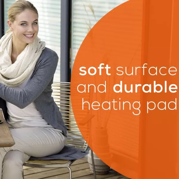 Beurer Portable Shoulder Heating Wrap 2 Hours of Cordless Heat Extra Soft Surface Skin Friendly for Indoor and Outdoor Use Grey 16 OzHeated Seat Cushion