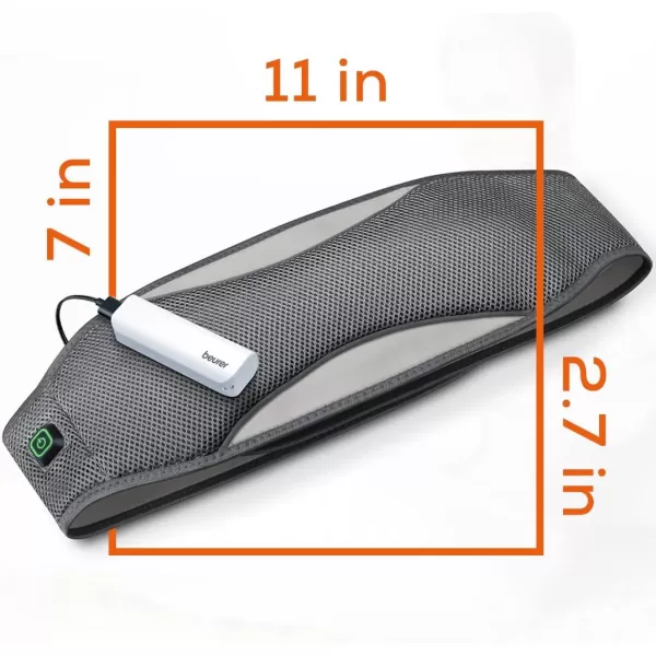 Beurer Portable Shoulder Heating Wrap 2 Hours of Cordless Heat Extra Soft Surface Skin Friendly for Indoor and Outdoor Use Grey 16 OzHeating Belt Pad