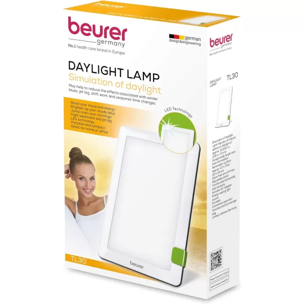 Beurer TL30 Portable Daylight Lamp UVFree 10000 Lux LED Bright White Light Therapy for Home Travel amp Office lightingTL30  Portable