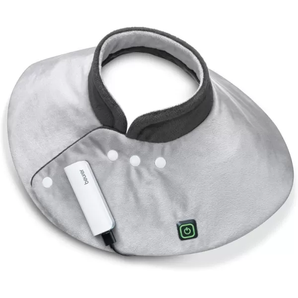 Beurer Portable Shoulder Heating Wrap 2 Hours of Cordless Heat Extra Soft Surface Skin Friendly for Indoor and Outdoor Use Grey 16 OzShoulder Heating Wrap