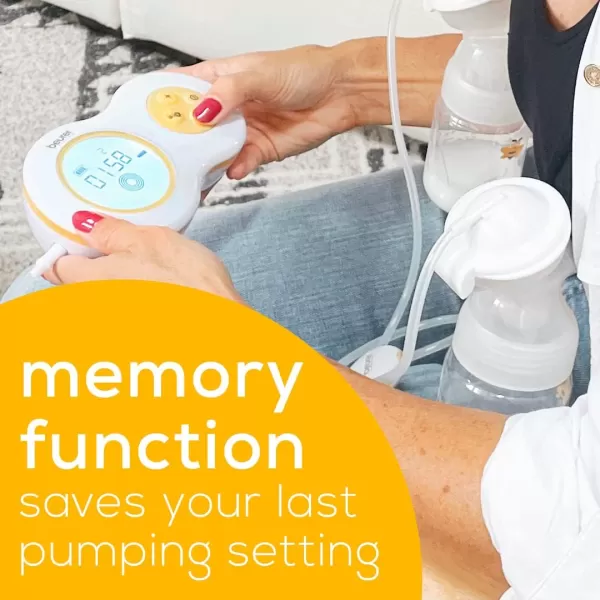 Beurer BY70 Dual Wearable Breast Pump Electric Breast Pump with 10 Pumping and 10 Stimulation Levels Portable Breast Pump Hands Free with Vacuum Tech for Faster Pumping Avent ampamp NUK Compatible