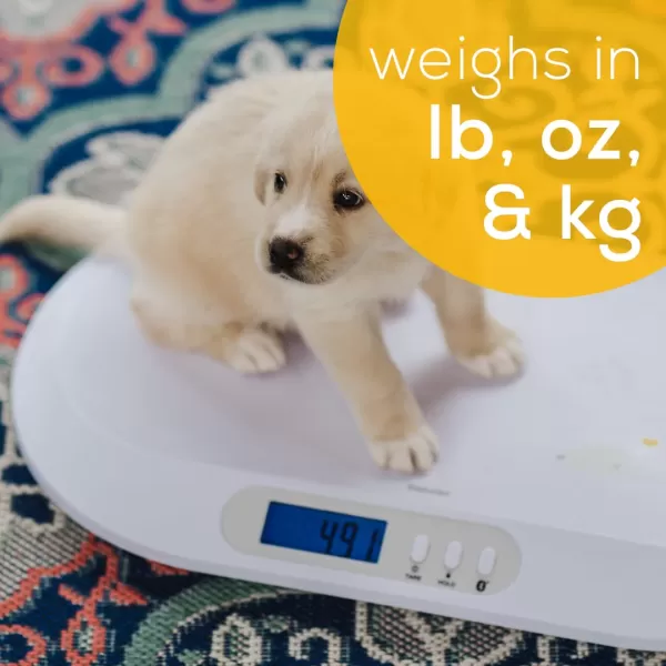 Beurer BY80 Digital Baby Scale Infant Scale for Weighing in Pounds Ounces or Kilograms up to 44 lbs with Hold Function Pet Scale for Cats and DogsBaby Scale with Bluetooth