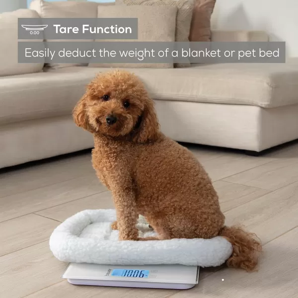 Beurer BY80 Digital Baby Scale Infant Scale for Weighing in Pounds Ounces or Kilograms up to 44 lbs with Hold Function Pet Scale for Cats and DogsMultifunctional Baby Scale