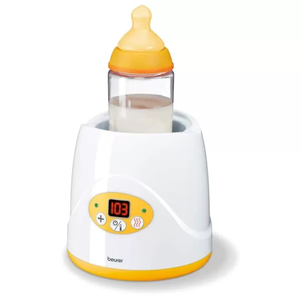 Beurer Baby Bottle Warmer ampamp Food WarmerBY52  Portable 2in1 Heater with Keep Warm Function for BreastMilkFormula ampamp Food  AVENT ampamp NUK Bottles  with LifterLED DisplaySafety SwitchOff ampamp Cap