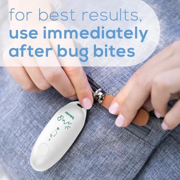 Beurer BR10 Insect Bite Healer with Clip Portable Itch and Swelling Relief for NonToxic Treatment of Mosquito Bites and Other Common Insect Bites Outdoors EssentialClip Insect Bite Healer  BR10