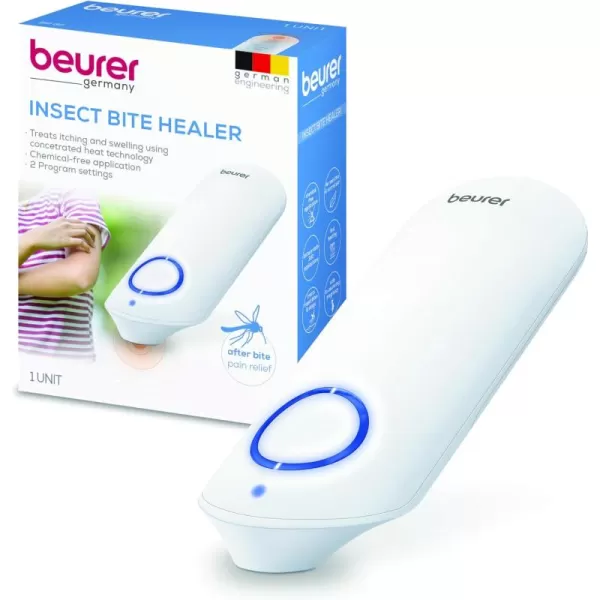 Beurer BR10 Insect Bite Healer with Clip Portable Itch and Swelling Relief for NonToxic Treatment of Mosquito Bites and Other Common Insect Bites Outdoors EssentialBR60  Insect Bite Healer