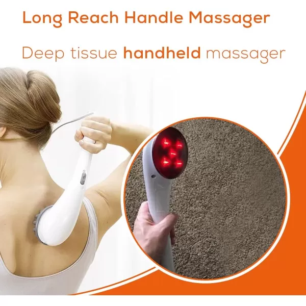 imageBeurer Deep Tissue Massager  Handheld Massager  Neck and Back Massager with Heat  3 Interchangeable Attachments  Soothing Vibration Massage MG21