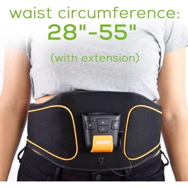 imageBeurer EM38 Lower Back Pain Relief Belt TENS Unit Muscle Stimulator  4 Electrodes  Adjustable ampamp Breathable  Women ampamp Men  Fits 3055 Waist  Lower Back Support Lumbar Support Back Brace BeltEM37  TENS Abs