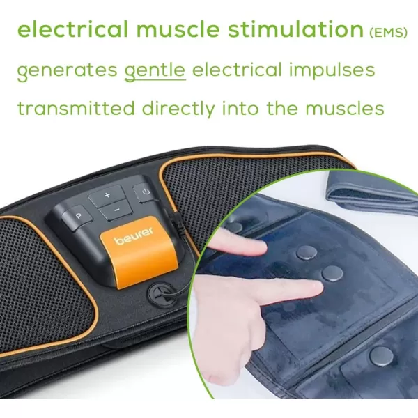 imageBeurer EM38 Lower Back Pain Relief Belt TENS Unit Muscle Stimulator  4 Electrodes  Adjustable ampamp Breathable  Women ampamp Men  Fits 3055 Waist  Lower Back Support Lumbar Support Back Brace BeltEM37  TENS Abs