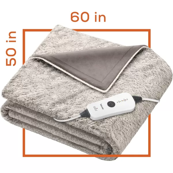 imageBeurer HD71 Heated Electric Blanket  CozySoft Fleece Throw Auto shutoff 50 x 60 in Adult Size  Portable Heating Blanket for Bed Desk ampamp Office  with Control  Perfect for Home ampamp TravelMicroplush