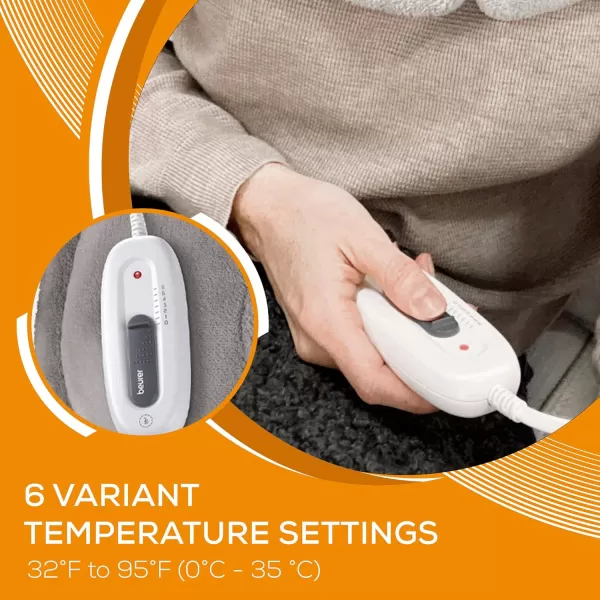 imageBeurer Portable Shoulder Heating pad 6 Temperature Settings Extra Soft Surface Grey 4 CountShoulder Heating Pad